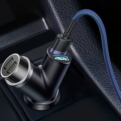 Baseus Ładowarka samochodowa Baseus Y 3.4A 2x USB +port zapalniczki CCALL-YX01