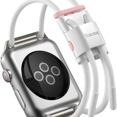 BASEUS pasek opaska bransoleta do Apple Watch 42 mm / 44 mm biały (LBAPWA4-B24) - Biały LBAPWA4-B24