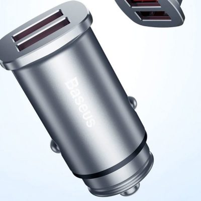 Baseus Ultraszybka ładowarka samochodowa Baseus QC 2x USB 30W srebrna CCALL-DS0S