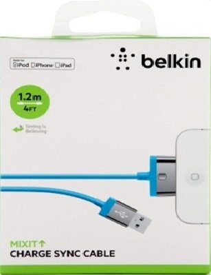 Belkin Kabel ładujący 2.1A 30pin/USB 2m niebieski F8J041cw2M-BLU