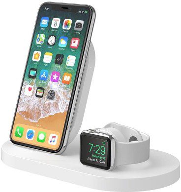 Belkin Stacja dokująca BoostUp Wireless dock iPhone+Watch+USB-A biała (F8J235vfWHT)