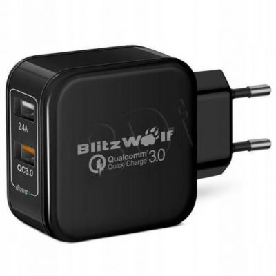 BlitzWolf Ładowarka BlitzWolf BW-S6 EU black (USB; kolor czarny) LADBLWSIC0007