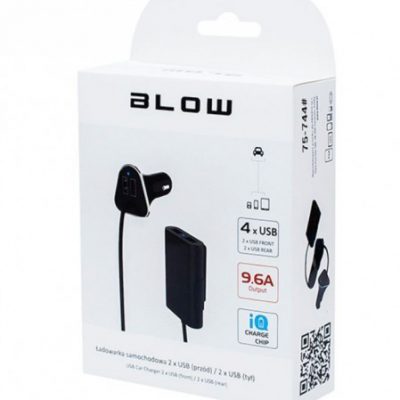 Blow Ładowarka adowarka samochodowa z gniazdem USB x 4 9,6A 75-744 75-744 (75-744#)