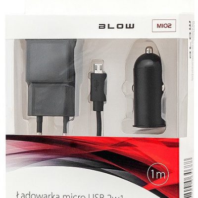 Blow Ładowarka +sam.USB 2,1A+kabel microUSB AZBLOBLUNIVERS3
