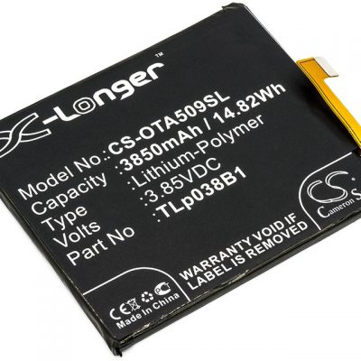 Cameron Sino Alcatel A7 TLp038B1 3850mAh 14.82Wh Li-Polymer 3.85V CS-OTA509SL