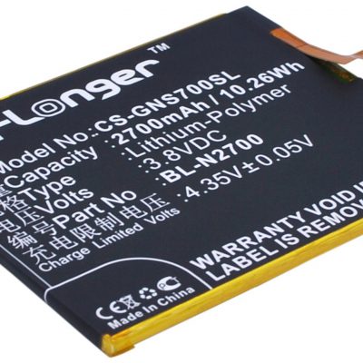 Cameron Sino Gionee Elife S7 / BL-N2700 2700mAh 10.26Wh Li-Polymer 3.8V () CS-GNS (CS-GNS700SL)