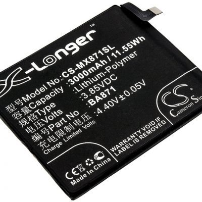 Cameron Sino Meizu 15 Lite BA871 3000mAh 11.55Wh Li-Polymer 3.85V CS-MX871SL