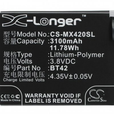 Cameron Sino MeiZu M1 BT42 3100mAh 11.78Wh Li-Polymer 3.8V