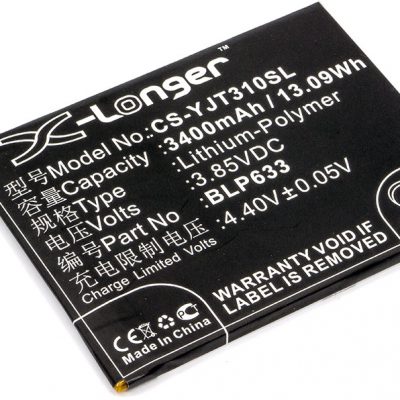 Cameron Sino OnePlus 3T BLP633 3400mAh 13.09Wh Li-Polymer 3.85V CS-YJT310SL