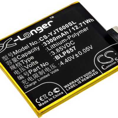 Cameron Sino OnePlus 6 BLP657 3300mAh 12.71Wh Li-Polymer 3.85V CS-YJT600SL