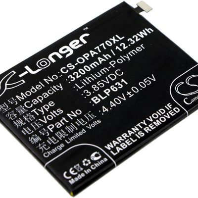 Cameron Sino Oppo A77 BLP631 3200mAh 12.32Wh Li-Polymer 3.85V CS-OPA770XL
