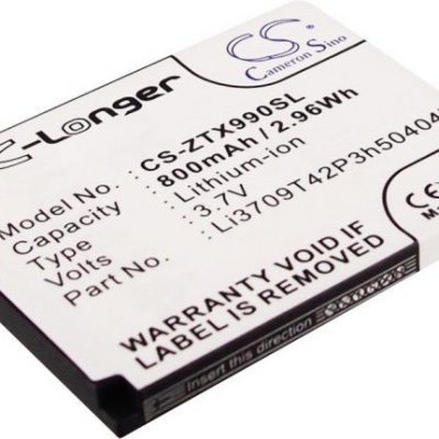 Cameron Sino ZTE X990 / Li3709T42P3h504047 800mAh 2.96Wh Li-Ion 3.7V CS-ZTX990 (CS-ZTX990SL)