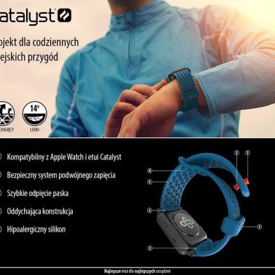 Catalyst Sport Band - Elastyczny pasek do Apple Watch 38 mm (Blueridge Sunset) CAT38SBTBFC
