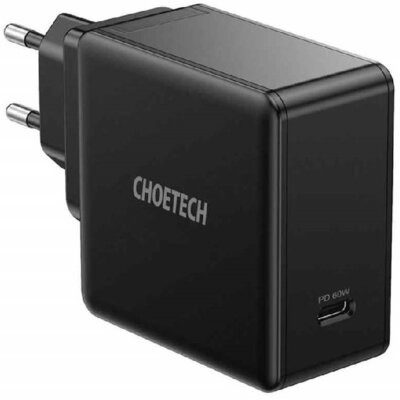 CHOETECH Ładowarka sieciowa CHOETECH Q4004 1 x USB-C Power Delivery 3.0 60W 3A Czarny