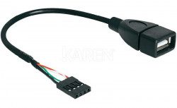Delock Kabel USB AF/Pin Header USB 2.0 20cm black AKDEKKU00000035 (83291)