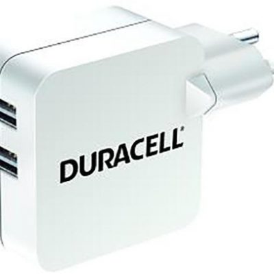 Duracell Podwójna ładowarka USB 2x 2.4A do telefonów i tabletów (DRACUSB4W-EU)