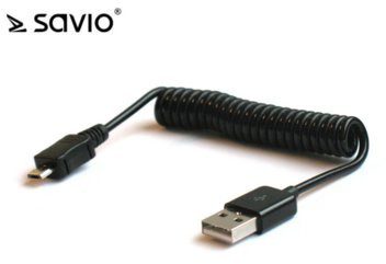 Elmak Elmak SAVIO CL-11 Kabel USB A(M) - USB Micro Spirala