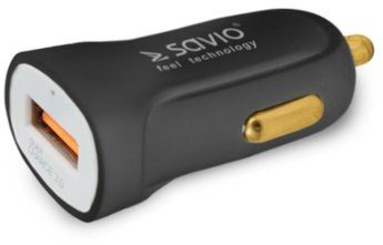 Elmak Ładowarka samochodowa Quick Charge Savio SA-05/B 3.0A 1xUSB