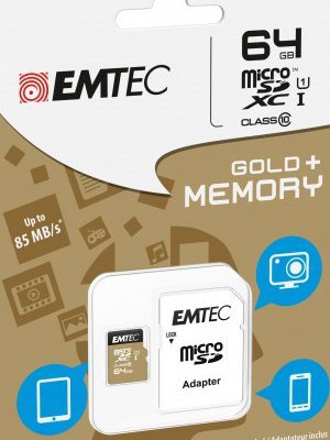 Emtec MicroSDXC 64GB Class 10 Gold+ (ECMSDM64GXC10GP)