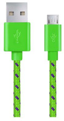 Esperanza KABEL MICRO USB 2.0 A-B M/M 2M OPLOT ZIELONY EB181G