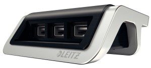Esselte Ładowarka USB Leitz Style, 3 porty, satynowa czerń ES1208-2