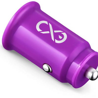 eXc Ładowarka samochodowa CUTE 2 x USB fioletowa