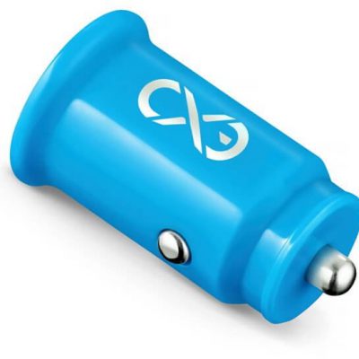eXc Ładowarka samochodowa CUTE 2 x USB niebieska