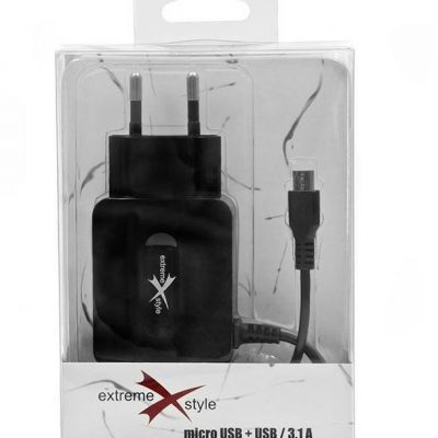 eXtreme Ładowarka sieciowa micro USB + USB 3,1A TTT TT00360098