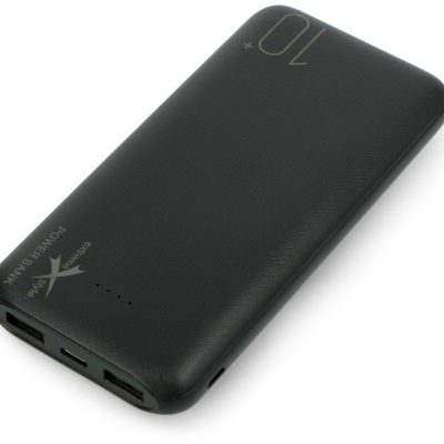 eXtreme Mobilna bateria Powerbank Style Ampere 10000mAh - microUSB, USB C - czarna ZAS-16304