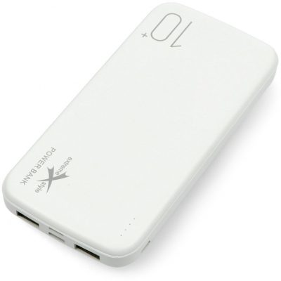 eXtreme Mobilna bateria Powerbank Style Ampere 10000mAh - microUSB, USB C, Lightning - biała ZAS-16307
