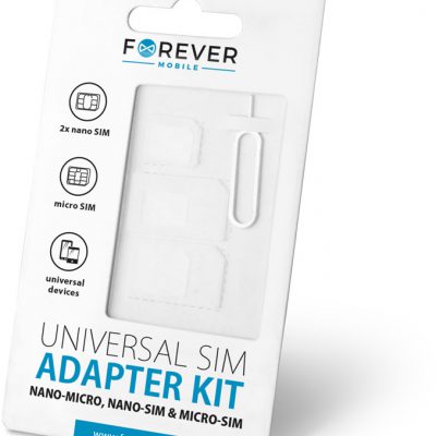 Forever Adapter kart micro i nano Sim biały