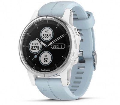Garmin Fenix 5S Plus Biały z piankowym paskiem 010-01987-23