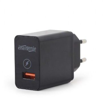 Gembird Ładowarka sieciowa USB Qiuck Charge 3.0 2.1A czarna (EG-UQC3-01)