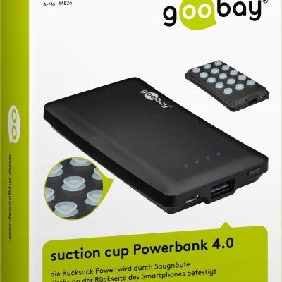 Goobay Powerbank Bateria z przyssawkami 4000 mAh