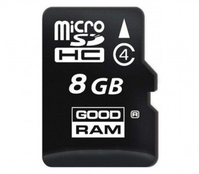 Goodram microSDHC 8GB Class 4 + adapter (SDU8GHCAGRR10)