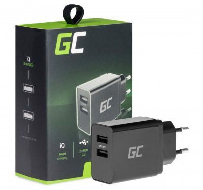 Green Cell Ładowarka 2xUSB Szybkie Ładowanie iQ Smart Charging CHAR02