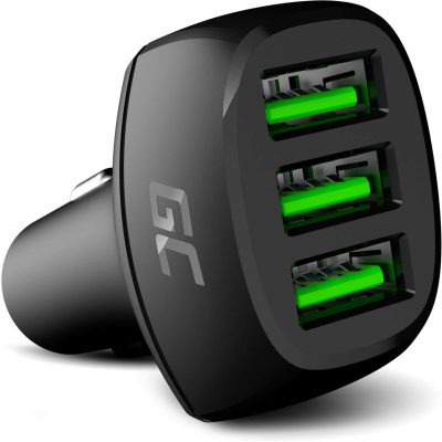 Green cell Ładowarka Samochodowa Green Cell GC PowerRide 54W 3xUSB 18W z technologią szybkiego ładowania Ultra Charge CADGC01