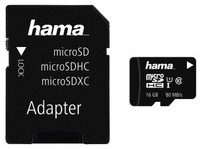 Hama MicroSDHC Class 10 16GB (microSDHC 16GB Class 10 UHS-I 80MB/s + adapter)