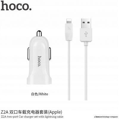 Hoco ładowarka samochodowa > Z2A 2xUSB 2,4A z k