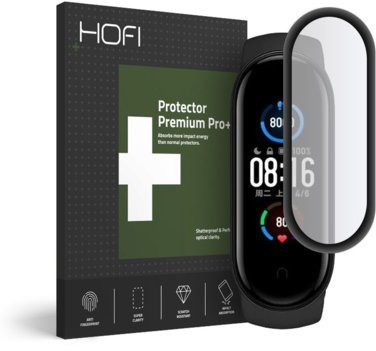 HOFI Szkło hybrydowe HOFI Flex Glass do Xiaomi Mi Band 5 Czarny