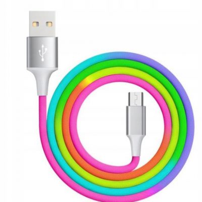 HQ Kabel Pc Micro Usb 1m Rainbow Qc 3.0