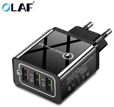 Huawei OLAF Quick Charger QC 3.0 3-port USB Fast Charging Adapter for Xiaomi Samsung