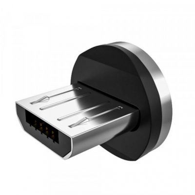 Hurtel Wtyczka końcówka do kabla magnetycznego micro USB srebrny