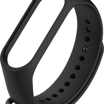 Hurtel Zamienna silikonowa opaska pasek do Xiaomi Mi Band 4 Mi Band 3 czarny uniwersalny