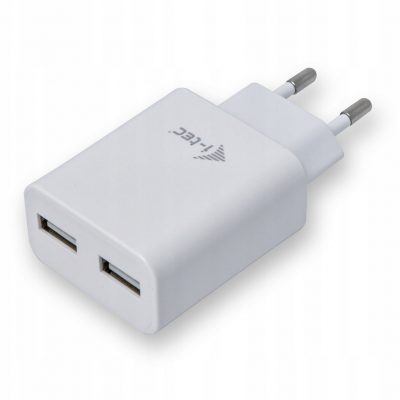 i-tec Ładowarka sieciowa 2x Usb DC 5V 2.4A Biała