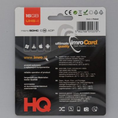 IMRO MicroSD 16GB 10 UHS-I + adapter (KOM000558)