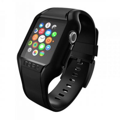 Incipio NGP Strap - Elastyczny Pasek do Apple Watch 38mm (czarny) WBND-008-BLK