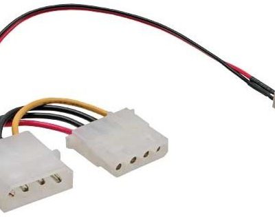 InLine przewód wentylatory adapter, 3pin wentylatora do 4PI