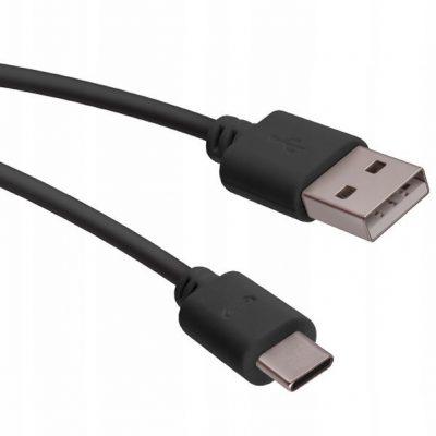 Kabel Usb typ-C czarny woreczek 1,5 m 1A