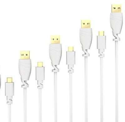 KabelDirekt Przewód 5 X bezpośrednio kabel micro-USB 2.0 Top Series, biały 850